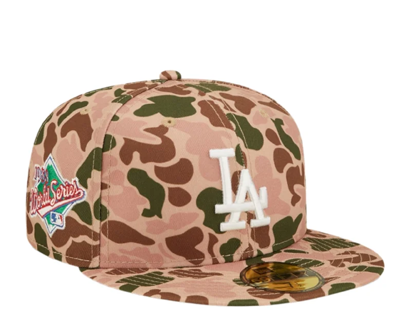 New Era Los Angeles Dodgers Duck Camo 59FIFTY Cap 1988 WS Orange Bottom 60237948