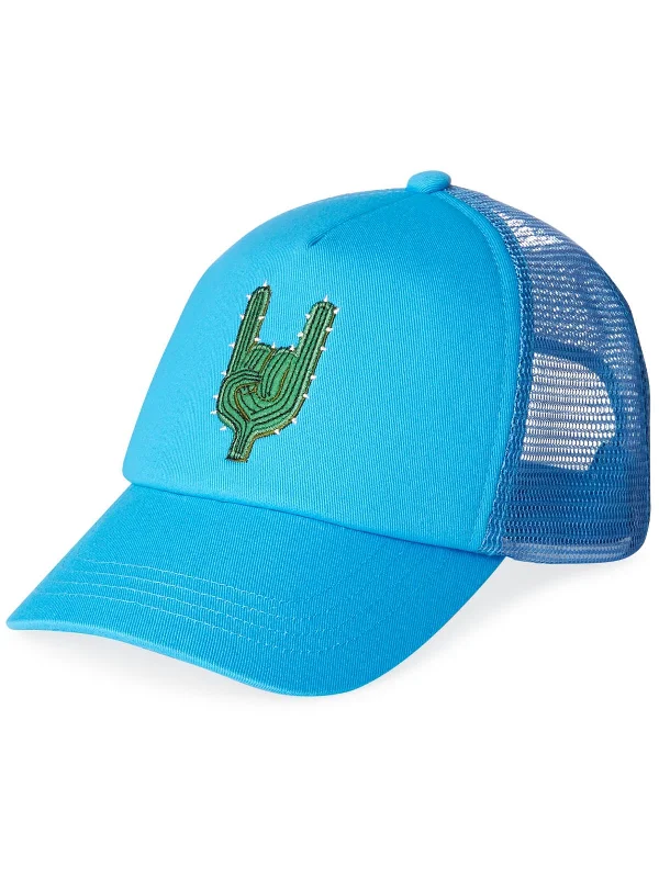 Mens Mesh Embroidered Trucker Hat