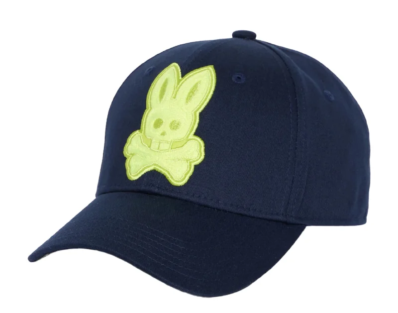 Psycho Bunny Cleveland Chainstitch Patch Cap Navy B6A516Z1HT-NVY