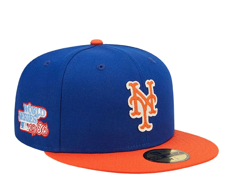 New Era New York Mets Letterman 59FIFTY Fitted Cap 60296431 - Blue/Orange