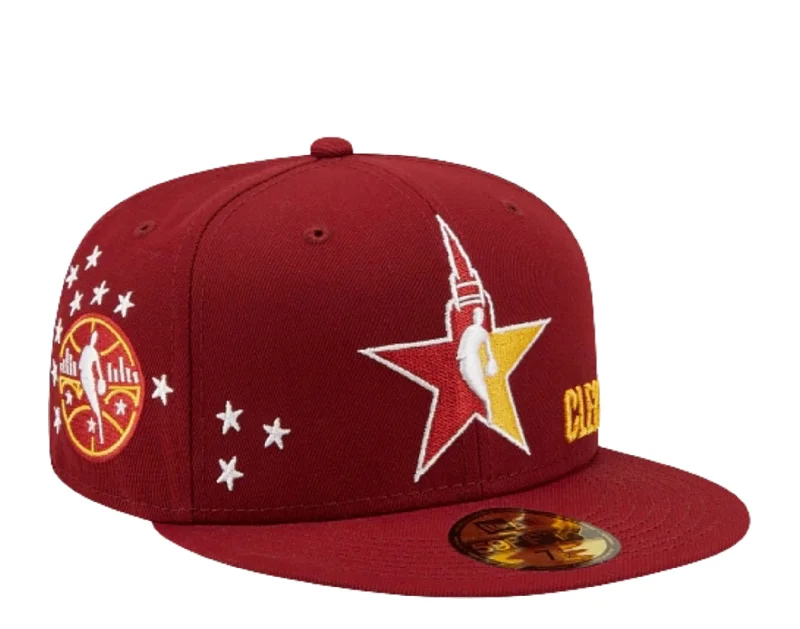 New Era 59Fifty NBA All Star Game City Red Burgundy Fitted Hat 60239650