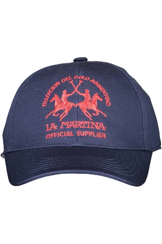 La Martina Elegant Embroide Cotton Visor Men's Hat