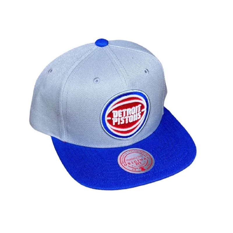 Men's Nba Detroit Pistons Core Basic Snapback Cap In Grey/royal