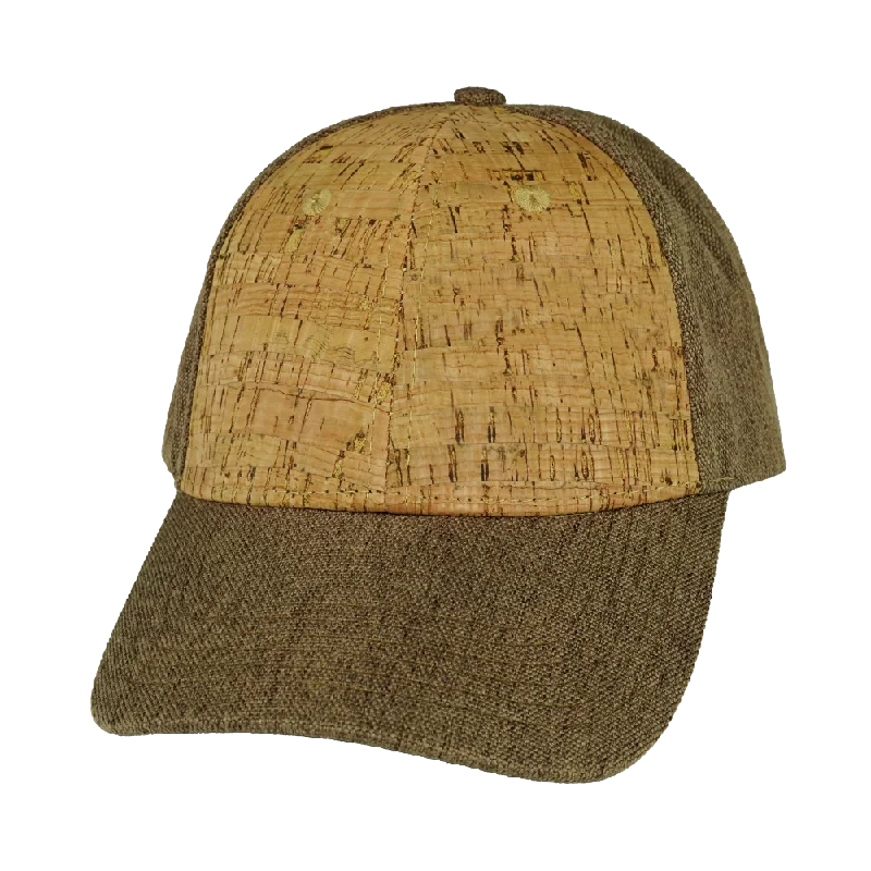 Blank - 6 Panel - Shallow Fit - Cork - Light Brown Hemp (Unisex)