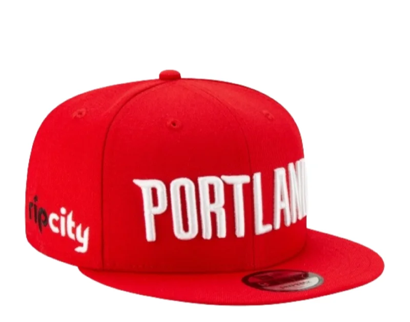 New Era 9Fifty NBA Portland Trail Blazers SS OTC Red Snapback Hat 12154454