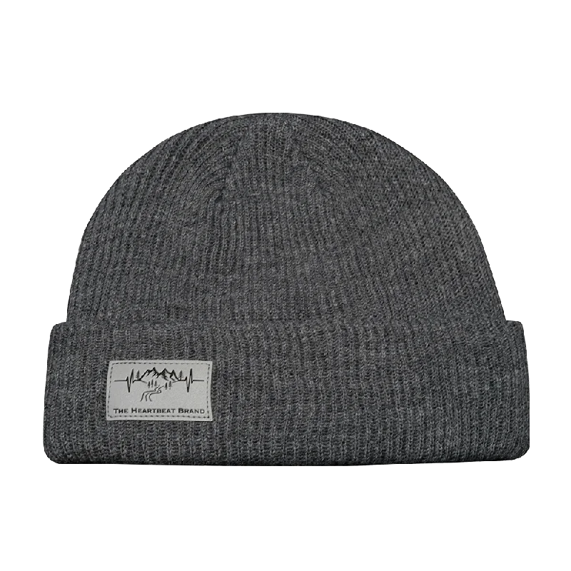 Mountains Beanie | Cuffed | Gray