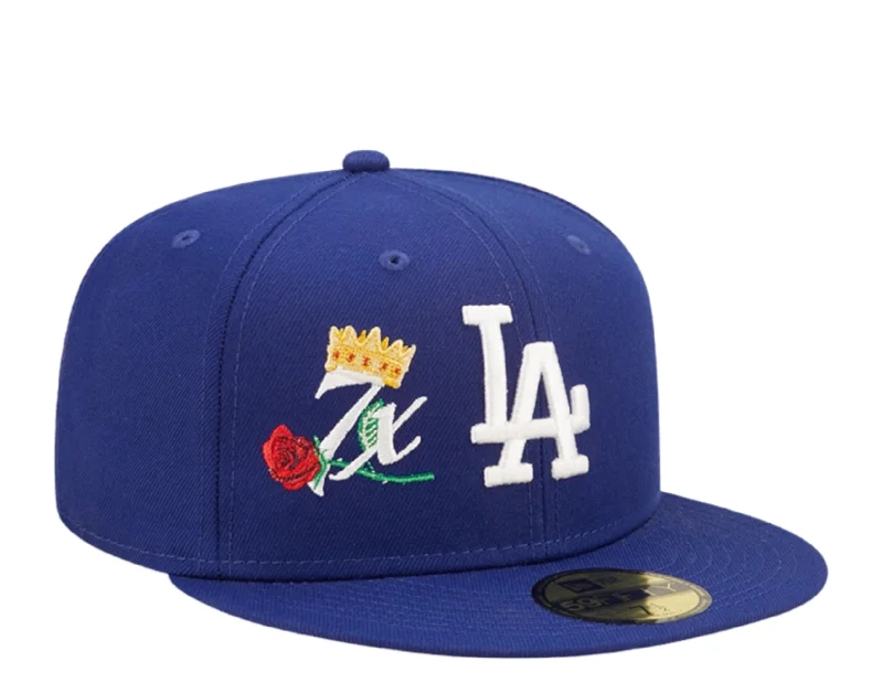 New Era 59Fifty MLB Los Angeles Dodgers Crown 7X Champs Blue Fitted Hat 60243481