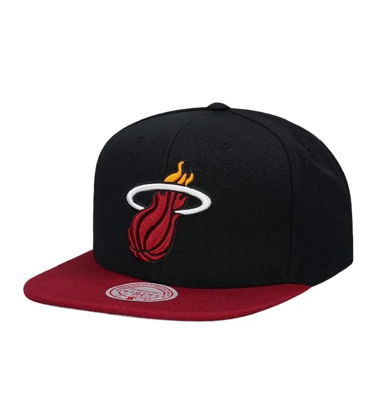 Men's Nba Miami Heat Core Basic Snapback Hat In Black/red