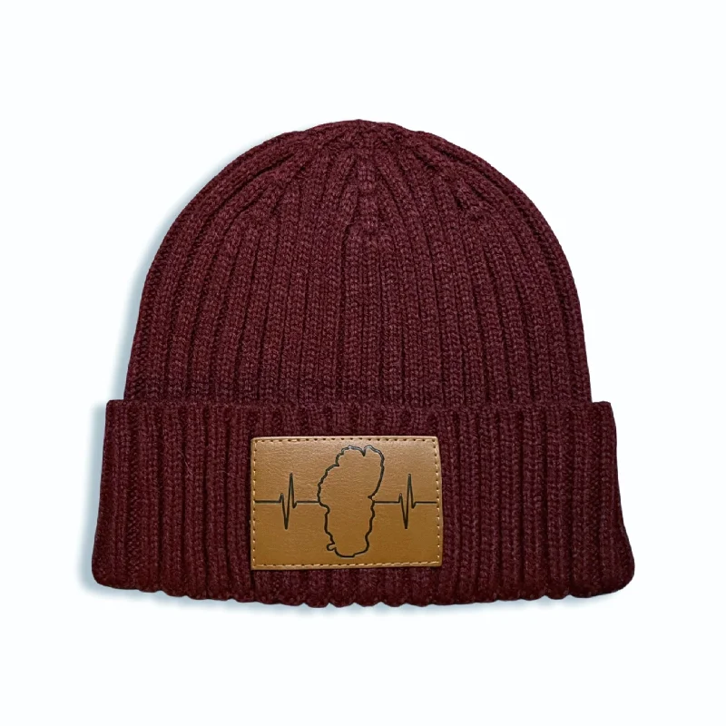 Tahoe Beanie | Ribbed Cuff | Maroon