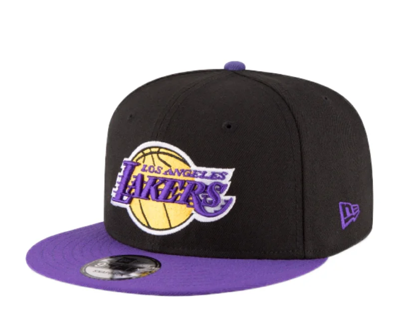 New Era 9Fifty NBA Los Angeles Lakers 2-Tone Black/Purple Snapback Hat 70557044