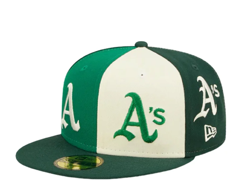 New Era Oakland Athletics Logo Pinwheel 59FIFTY Fitted Cap 60285373