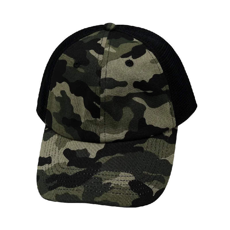 Blank - 6 Panel - Unstructured - Camo / Black (Unisex)