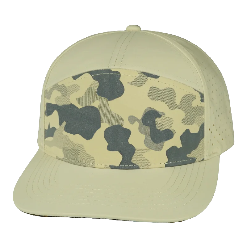 Blank - 7 Panel - Cream / Soft Cream Camo (Unisex)