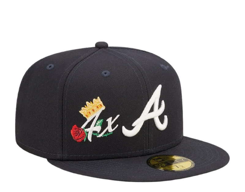 New Era 59Fifty MLB Atlanta Braves Crown 3X Champs Navy Fitted Hat 60243476