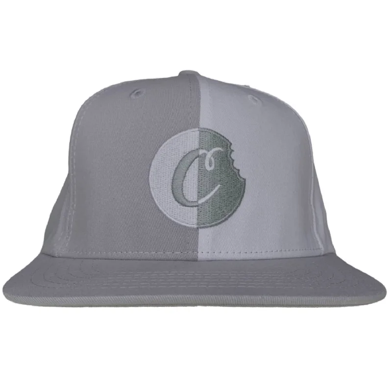 Men's All City Twill Snapback Cap In Grey/white