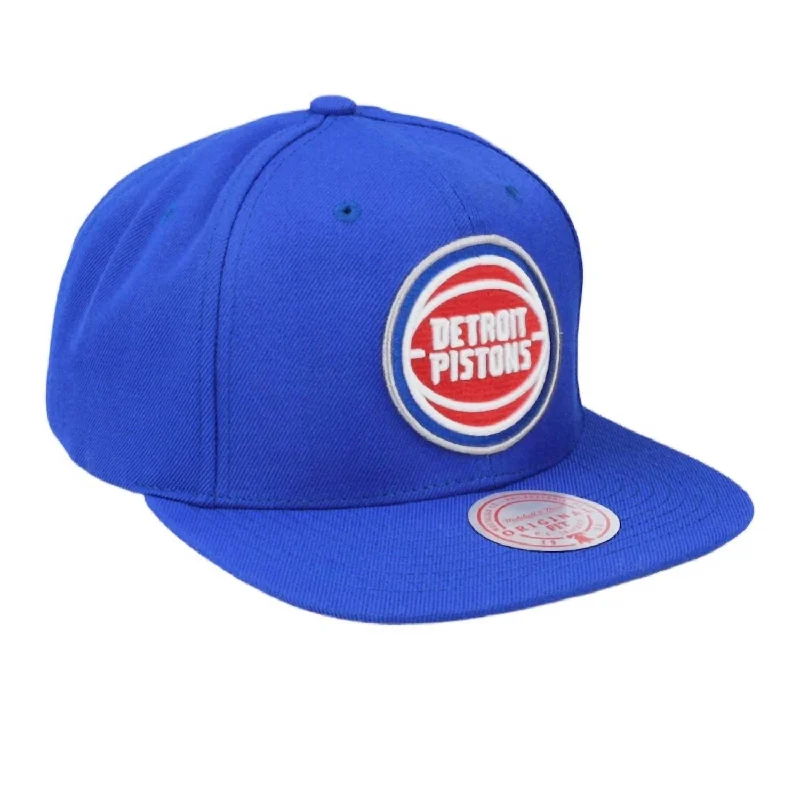 Men's Nba Detroit Pistons Core Basic Snapback Cap In Blue