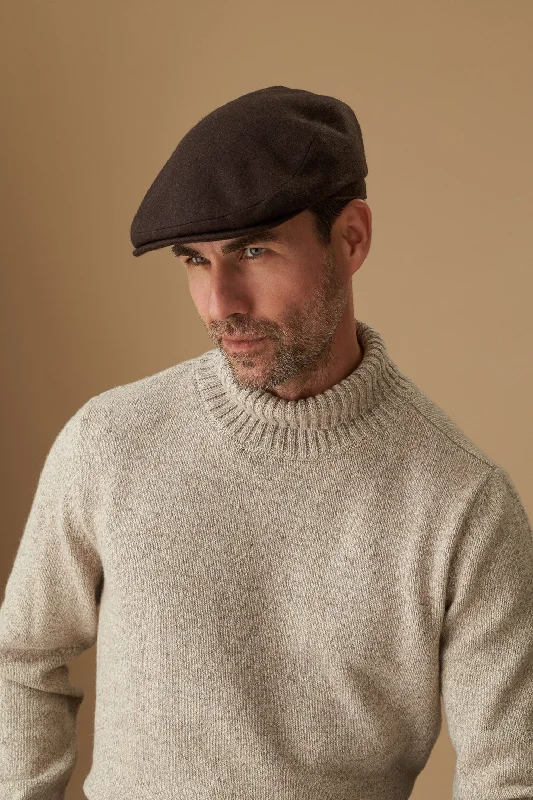 Grosvenor Dark Brown Flat Cap