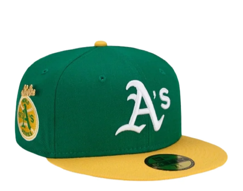 New Era 59Fifty MLB Oakland Athletics 1973 Logo History Green Fitted 60244527