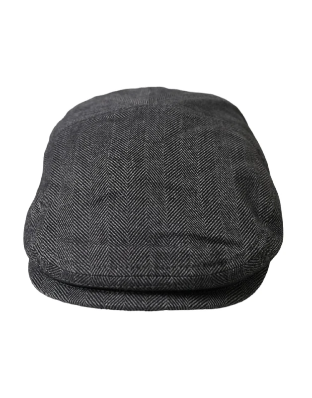 Dolce & Gabbana  Herringbone Crown Newsboy Hat Men's Men