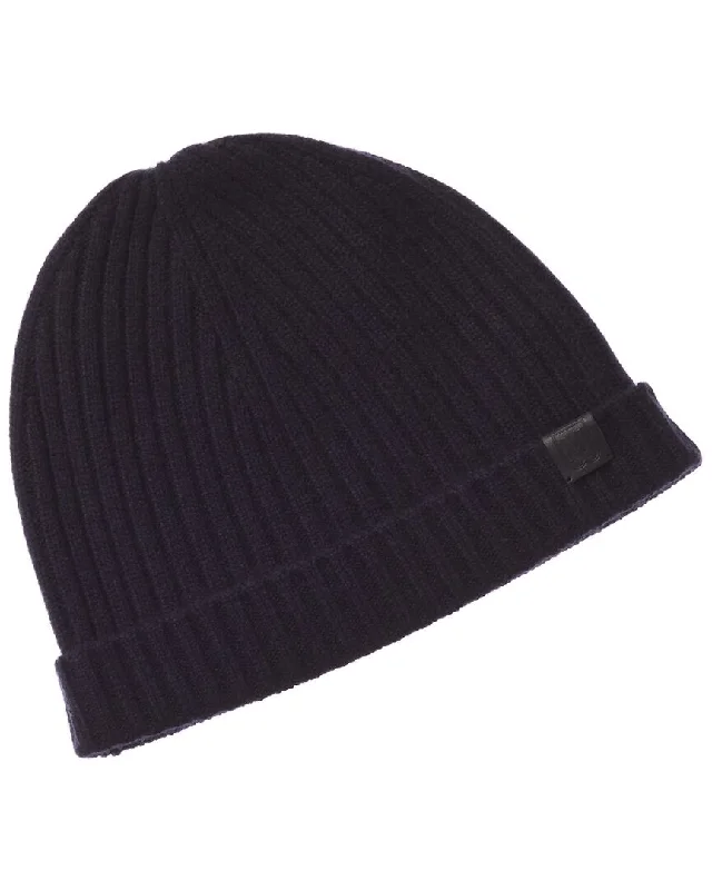 Bruno Magli Short Cuff Rib Cashmere Hat