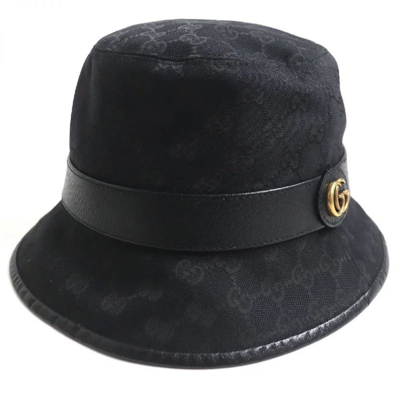 Gucci GG Canvas Fedora Hat with Gold Logo