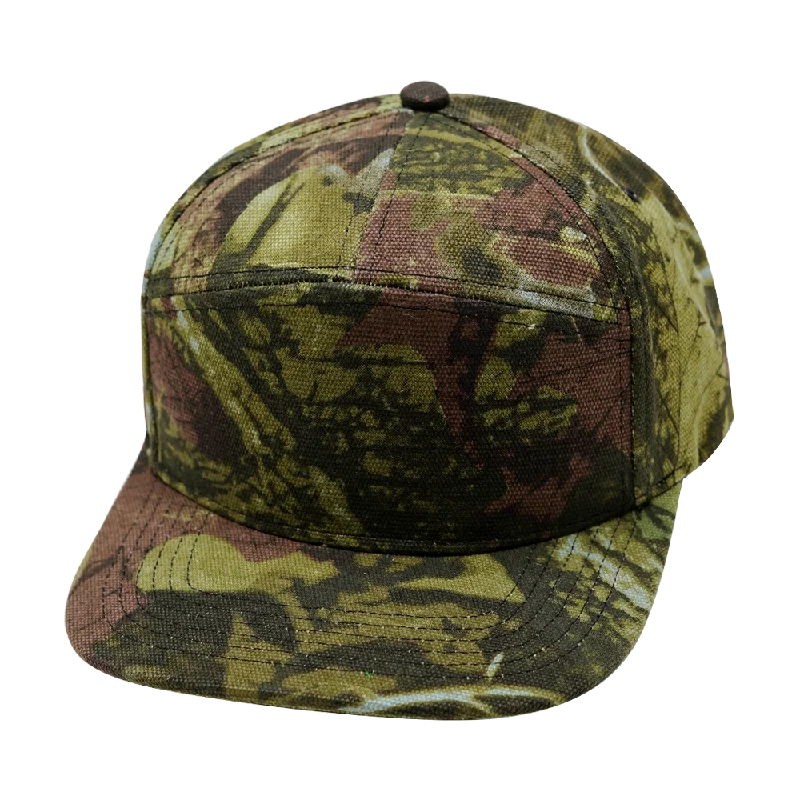 Blank - 7 Panel - Green Tree Camo (Unisex)