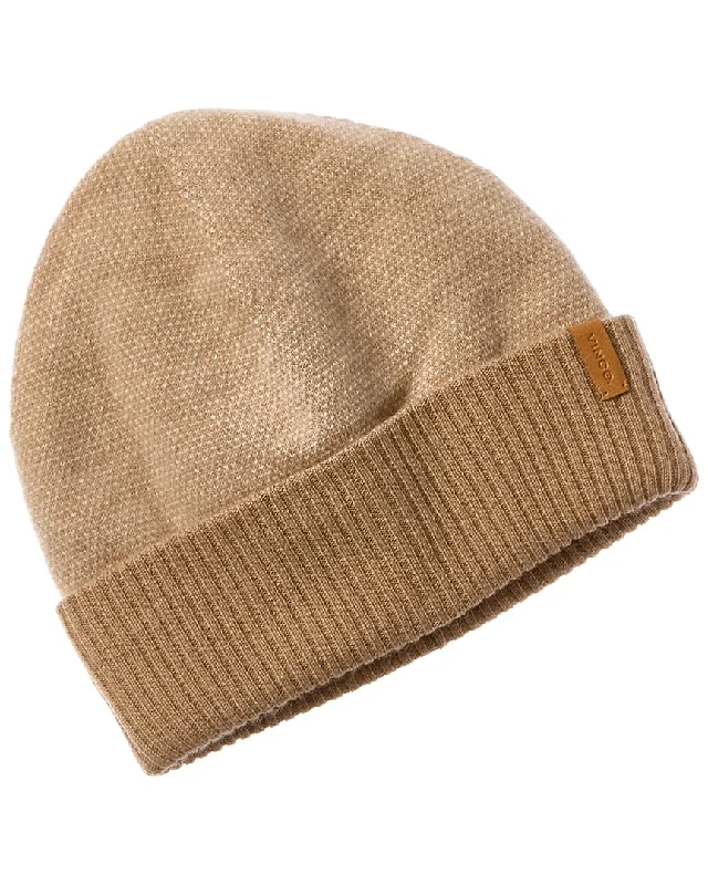 Vince Birdseye Knit Cuffed Cashmere Hat