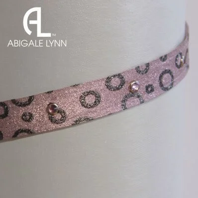 Abigale Lynn Visor Band - Metallic Circles Pink