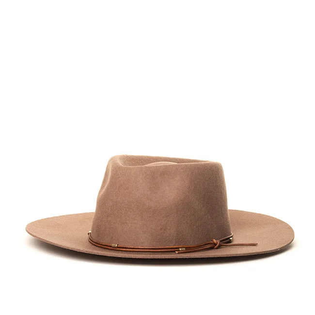 Per Lei New York Lennox Wool Fedora - Brown