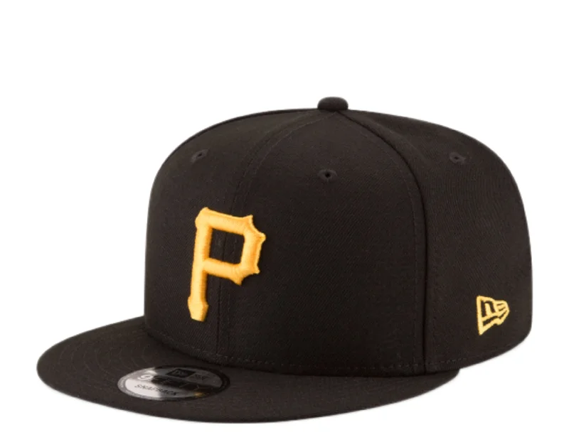 New Era 9Fifty MLB Pittsburgh Pirates Black/Yellow Blue Snapback Hat 11591014