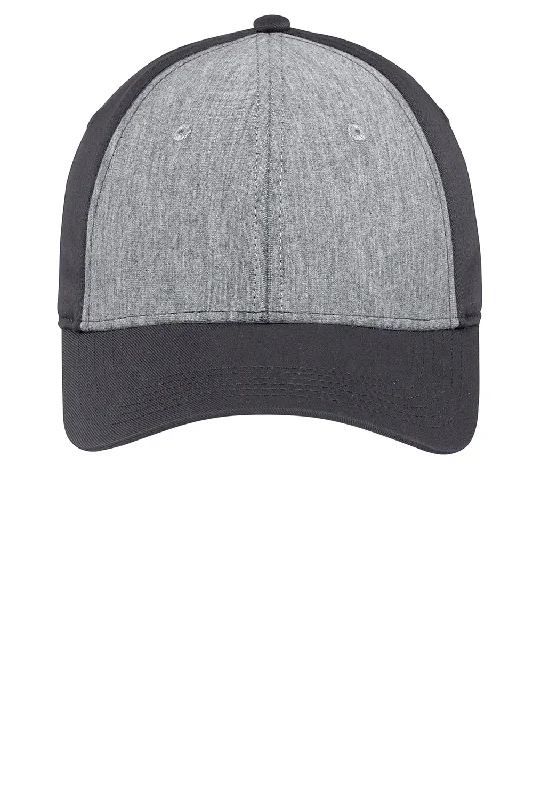 Sport-Tek Mens Adjustable Hat - Heather Vintage Grey/Iron Grey