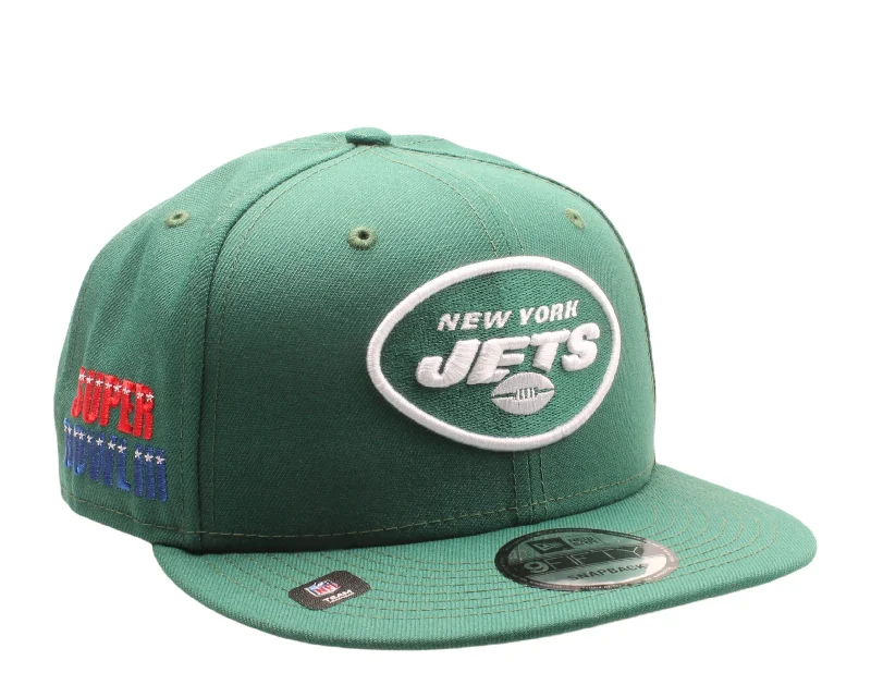 New Era 9Fifty NFL New York Jets III Super Bowl Patch Up Snapback Hat 60188142