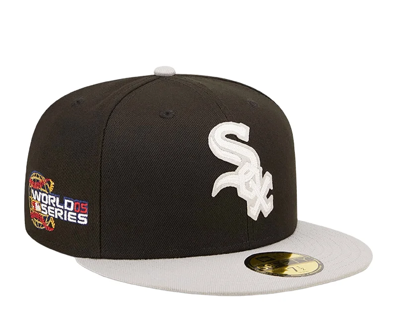 New Era Chicago White Sox Letterman 59FIFTY Fitted Cap 60296435 - Black/Grey