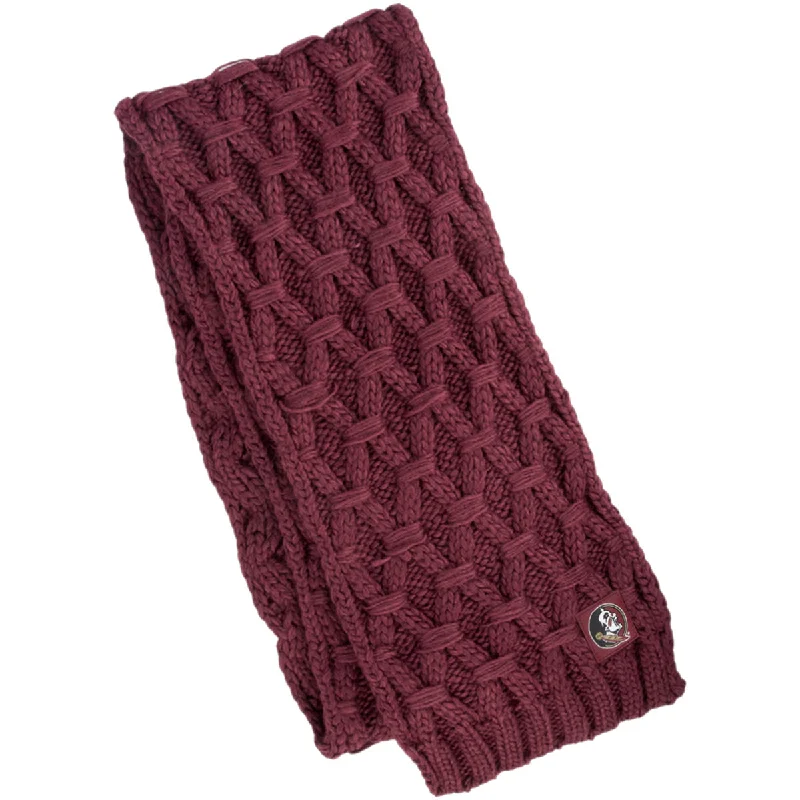 ZooZatz Seminole Logo Chunky Knit Scarf - Garnet