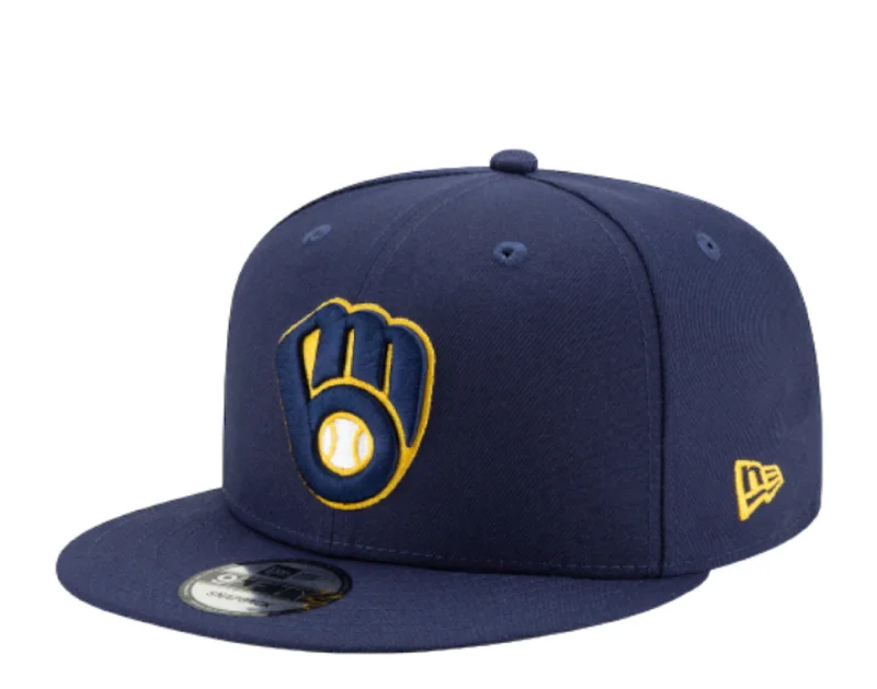 New Era Milwaukee Brewers Basic 9FIFTY Snapback 12344798 - Navy/Gray UV