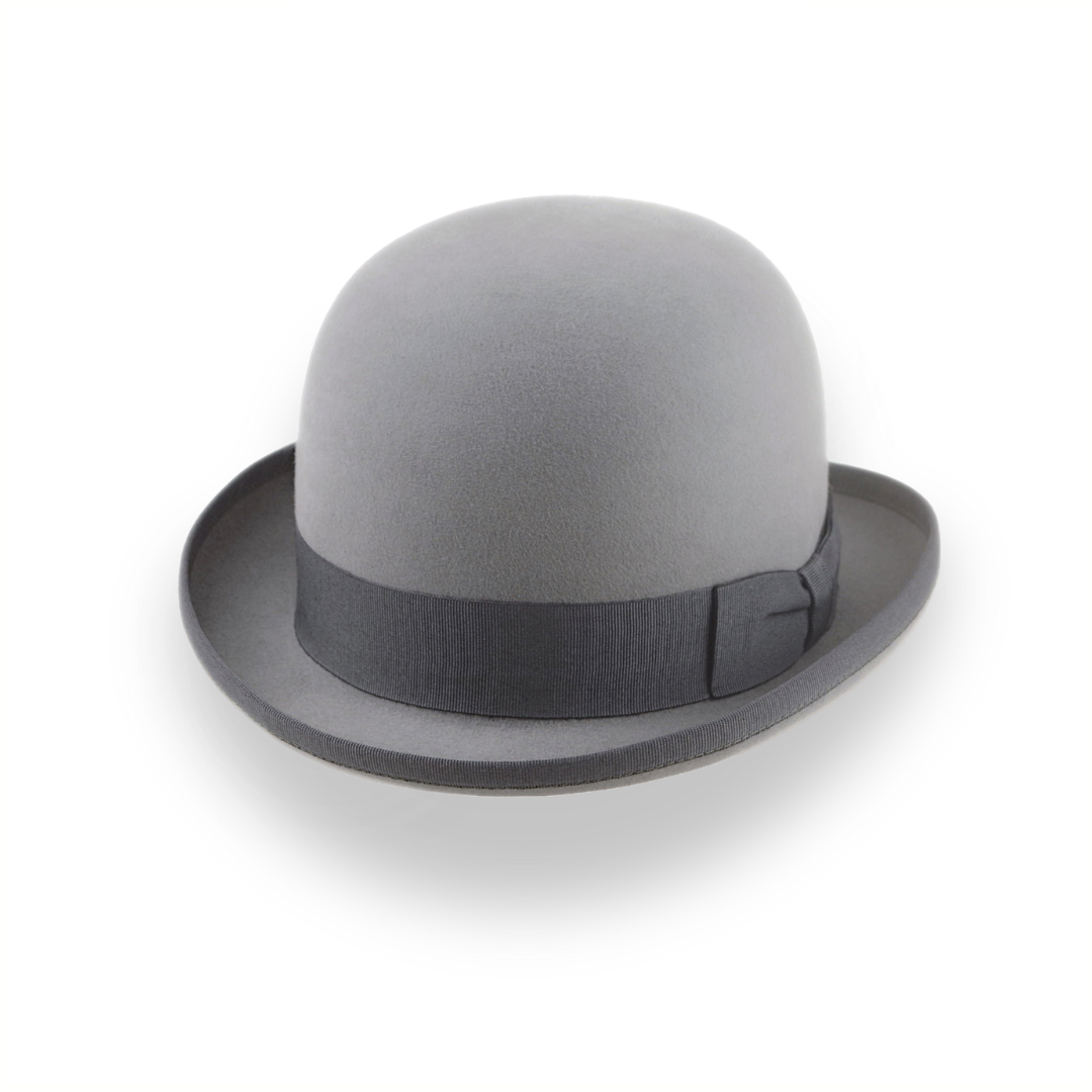 Pewter Grey Men's Bowler Hat in Stylish Fur Felt | The Coke