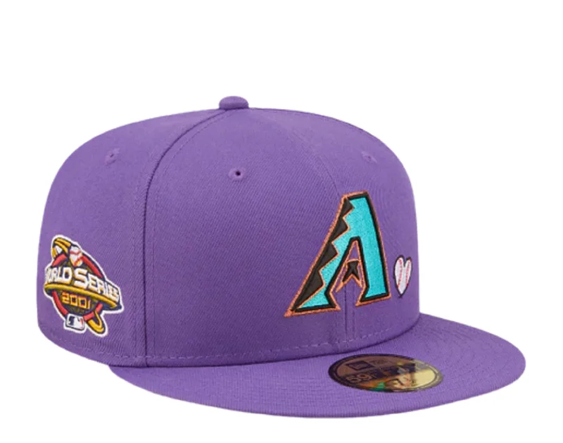 New Era Arizona Diamondbacks Team Heart 59FIFTY Fitted 60243666 - Purple 2001