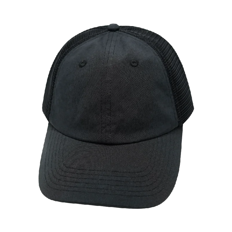 Blank - 6 Panel - Unstructured - Charcoal Black / Black (Unisex)