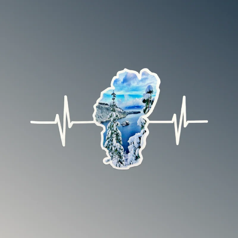 Tahoe Heartbeat - Decal - Emerald Bay Snow