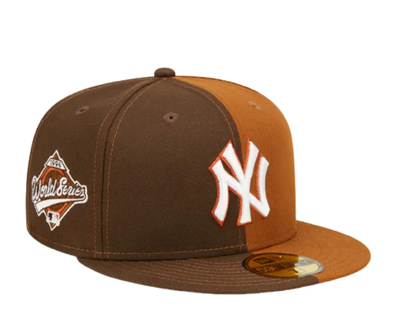 New Era New York Yankees Split 59FIFTY Fitted Cap 60296502 - Brown/Orange UV