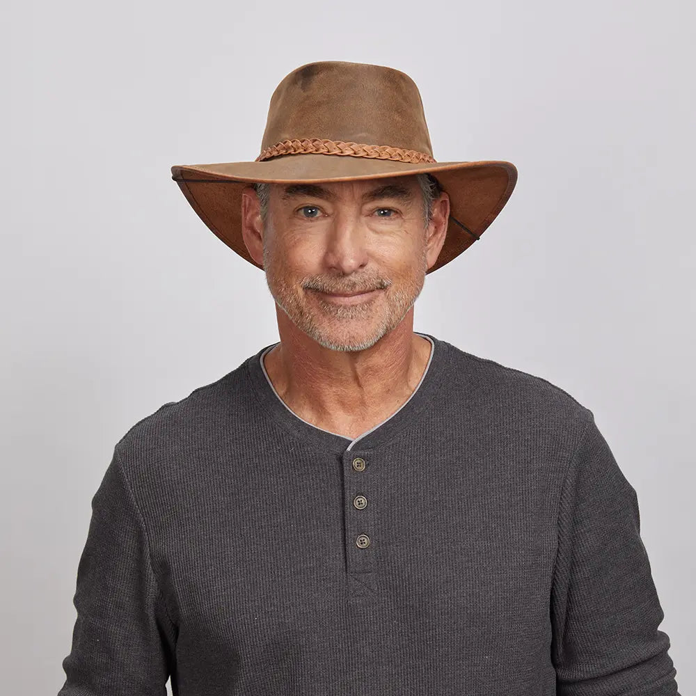 Crusher | Mens Crushable Leather Outback Hat