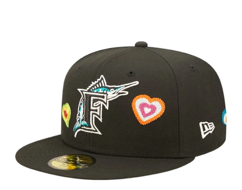 New Era 59Fifty MLB Florida Marlins C/S Hearts Fitted Pink Bottom 60288216