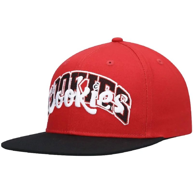 Men's Loud Pack Twill Color-Blocked Snapback Cap In Red