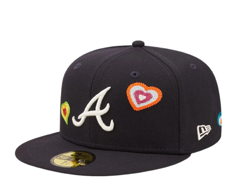 New Era 59Fifty MLB Atlanta Braves C/S Hearts Fitted Pink Bottom 60288218