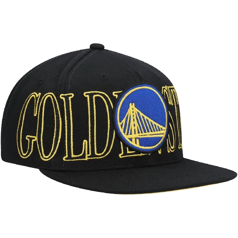 Men's Nba Winner Circle Warriors Snapback Hat In Black