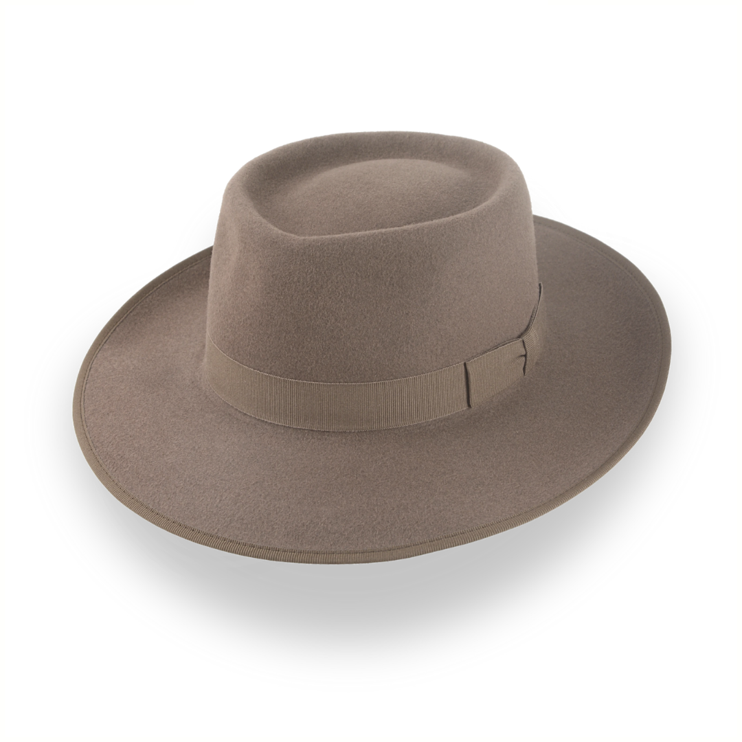 Iconic Wide Brim Porkpie Fedora Hat for Men | The Oppenheimer