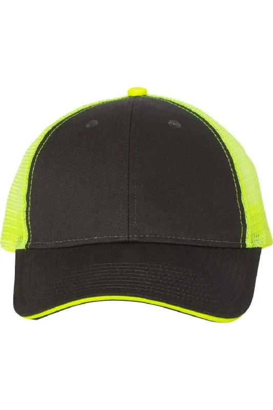 charcoal/ neon yellow