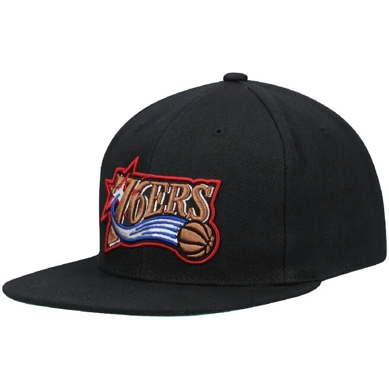 Men's Nba Hwc Philadelphia 76Ers Core Basic Snapback Cap In Black