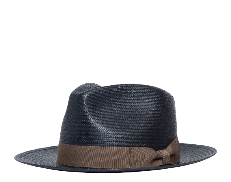 Goorin Bros First and Foremost Woven Straw Fedora Navy 100-0202-NVY