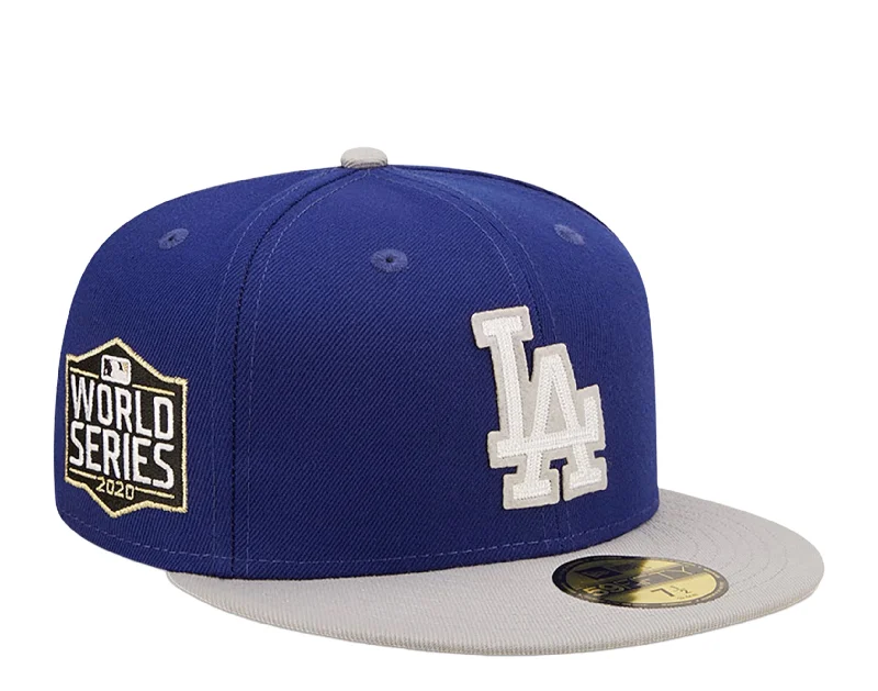 New Era Los Angeles Dodgers Letterman 59FIFTY Fitted Cap 60296433 - Blue/Grey